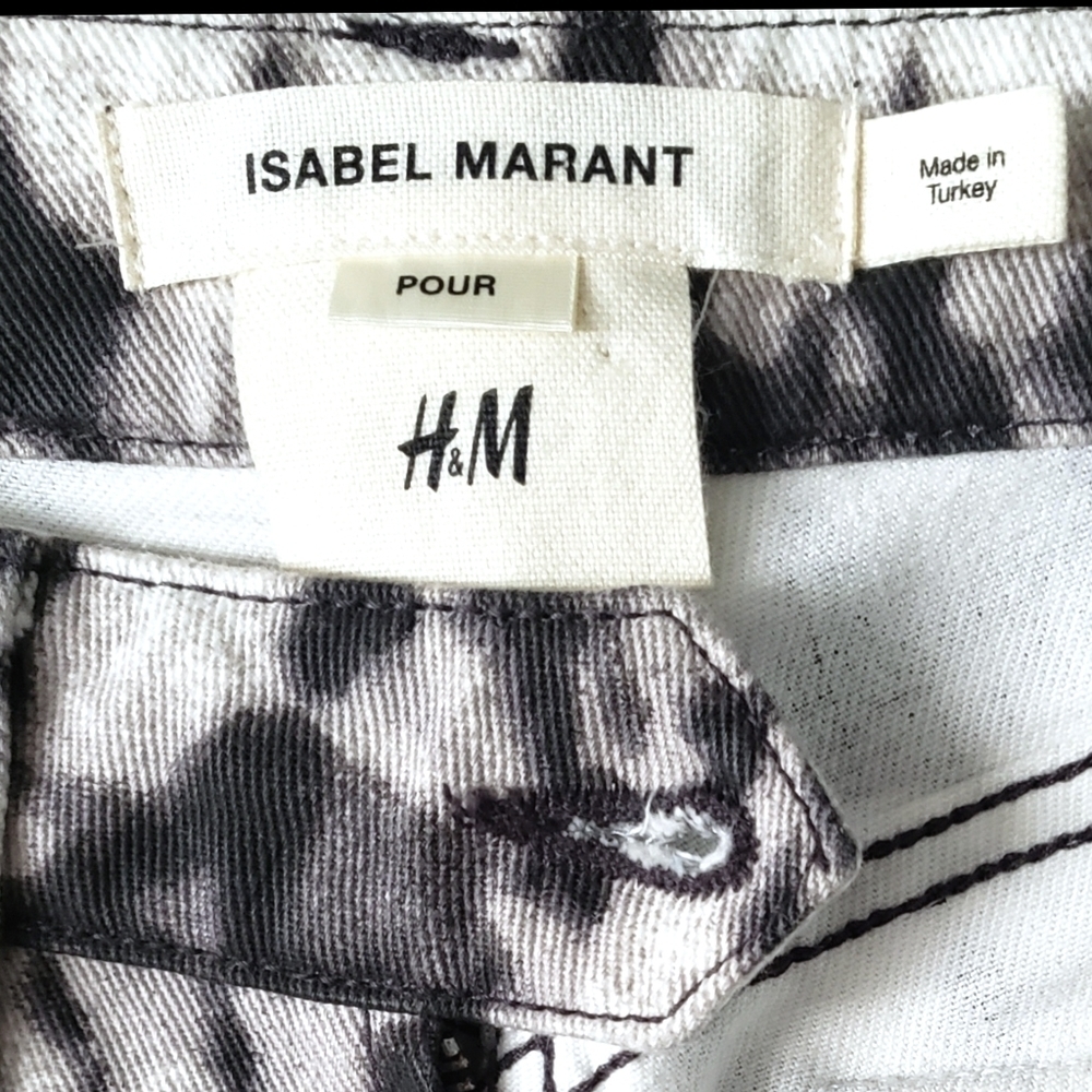 ISABEL Marant x H&M Skinny Moto Jeans Tie Dye NWOT - Picture 7 of 11
